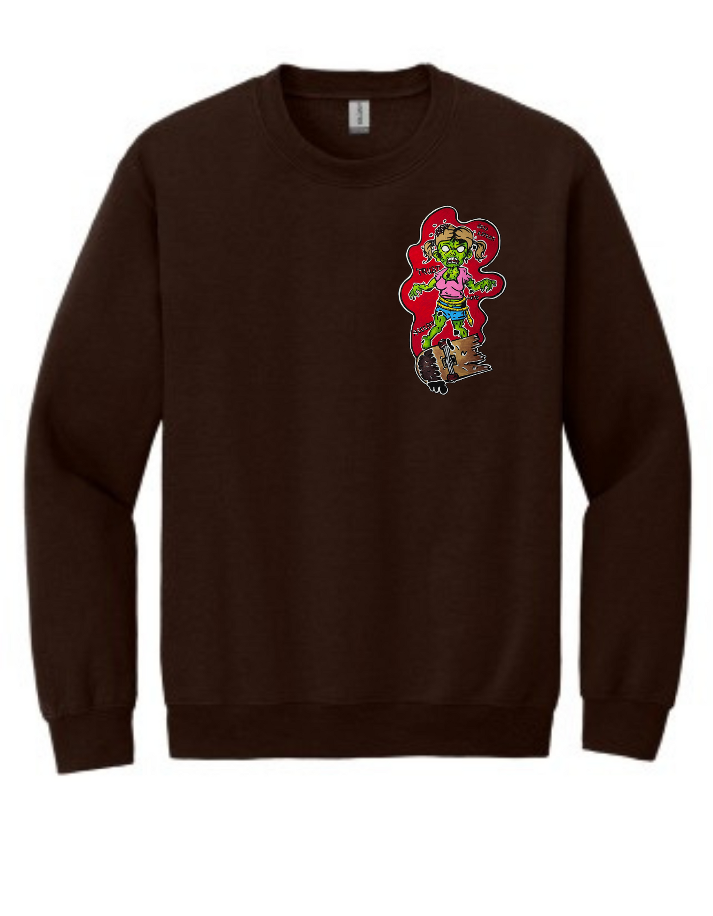 Crewneck fille zombie skate