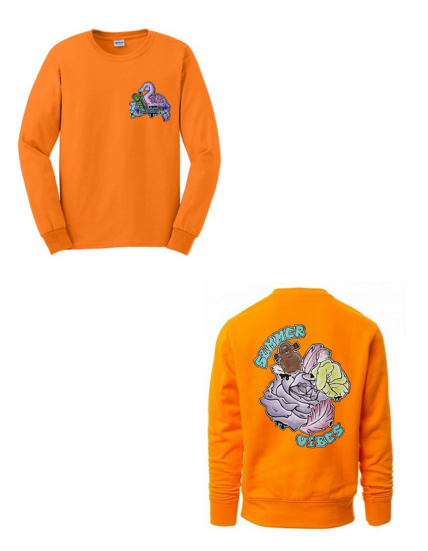 Crewneck combo flamant rose