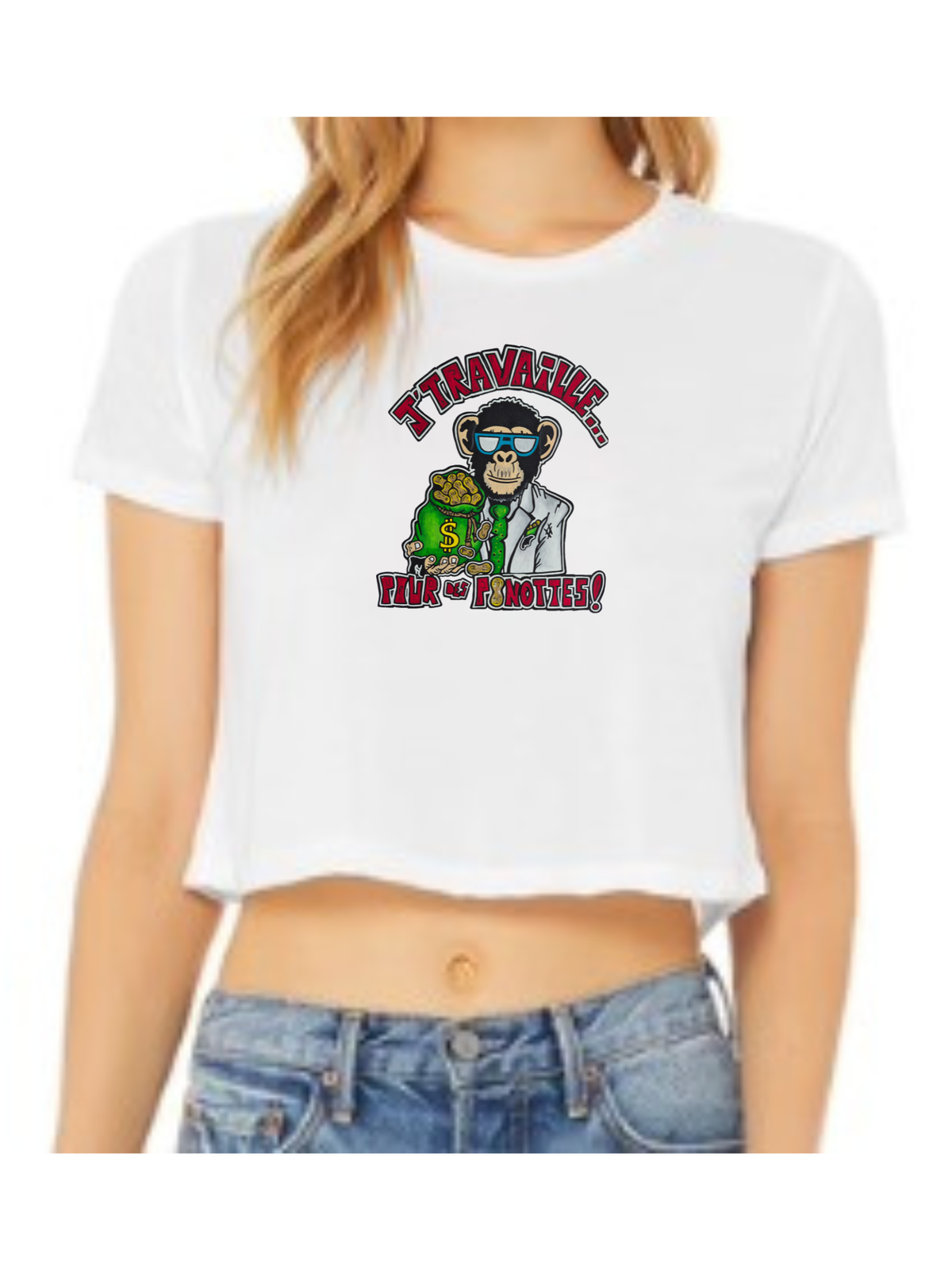 Crop top J'travaille pour des peanuts