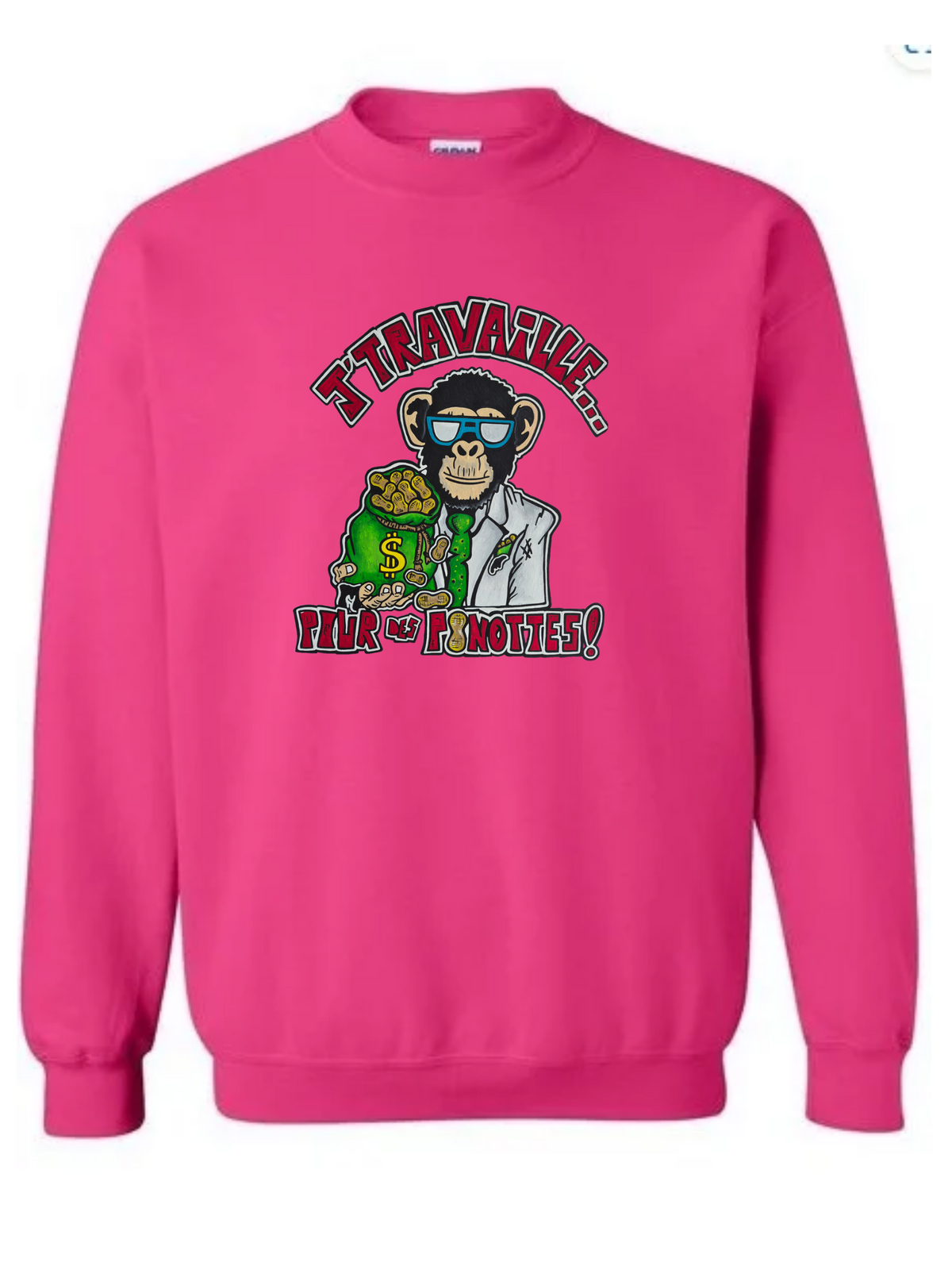 Crewneck J'travaille pour des peanuts