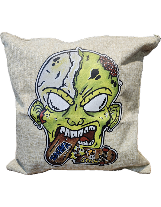 Housse coussin zombie mange skate