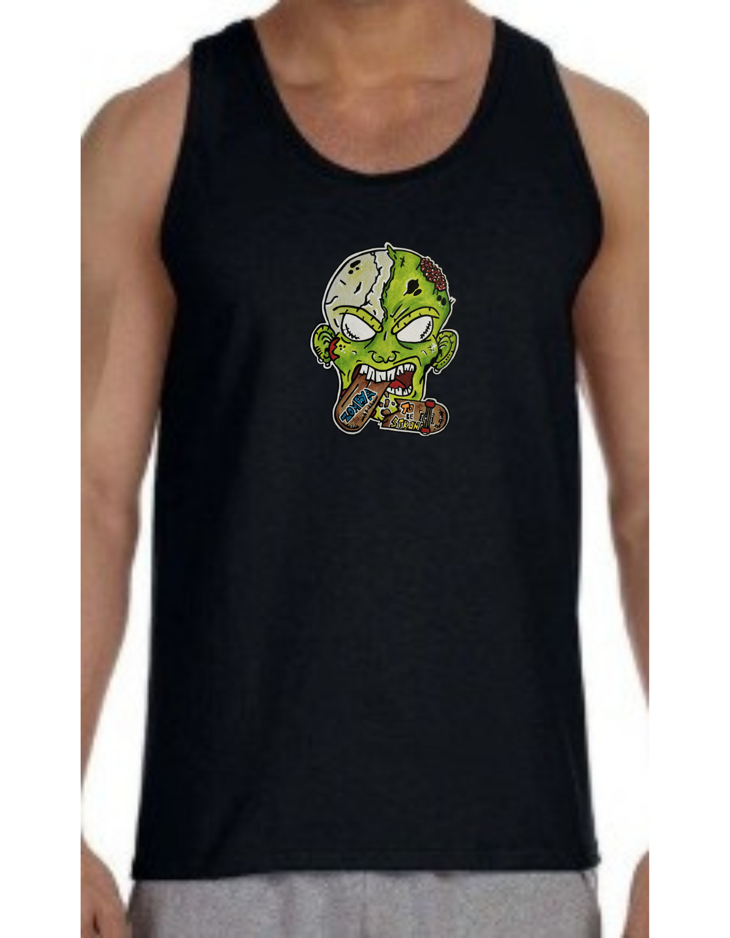 Camisole homme Zombie mange skate