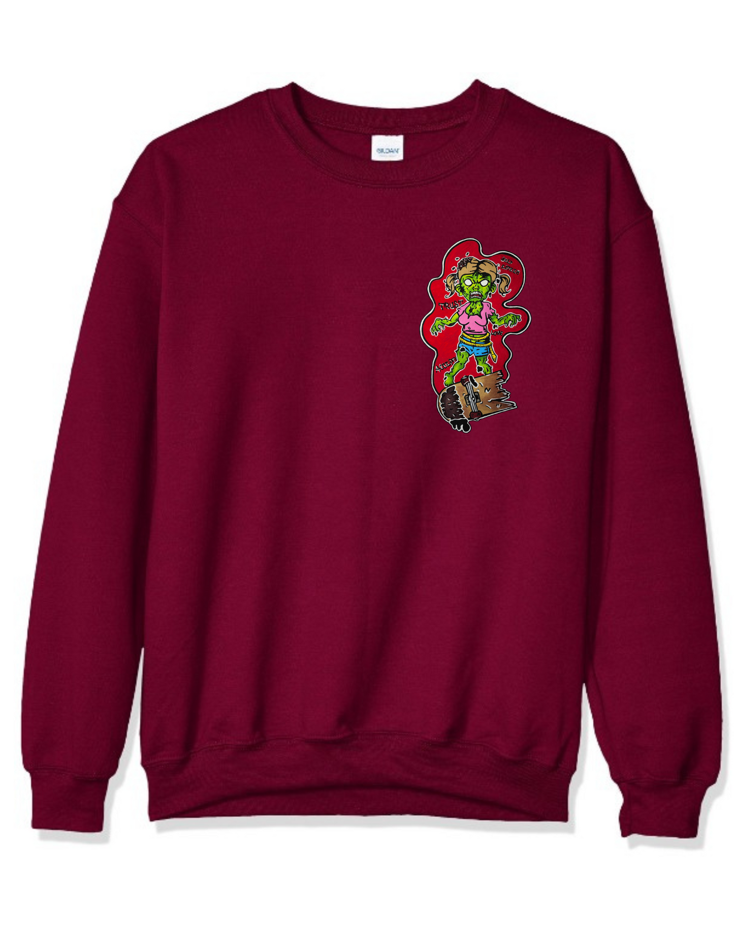 Crewneck fille zombie skate