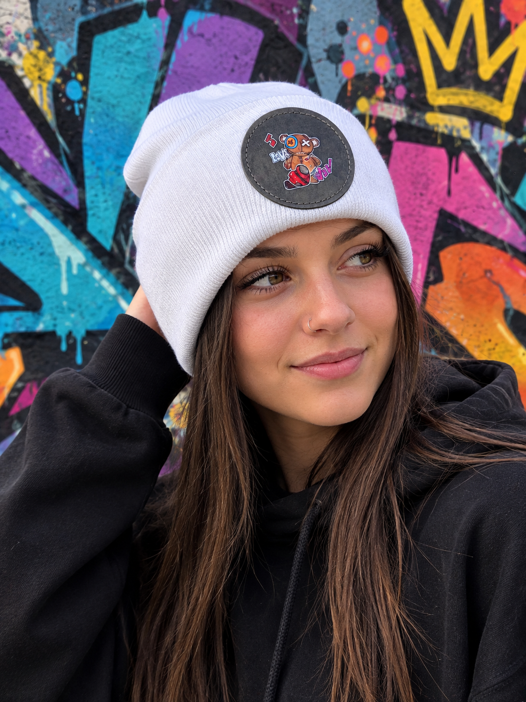 Tuques blanche Ours I love you
