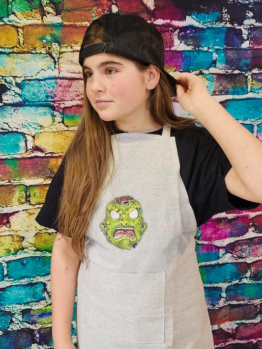 Tablier tête de zombie