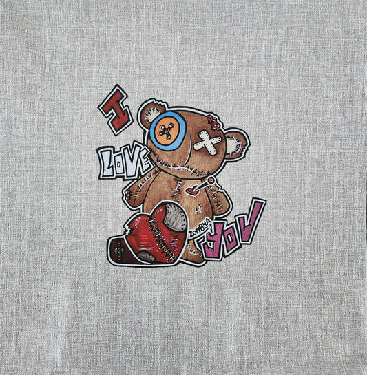 Housse a coussin Ours i love you