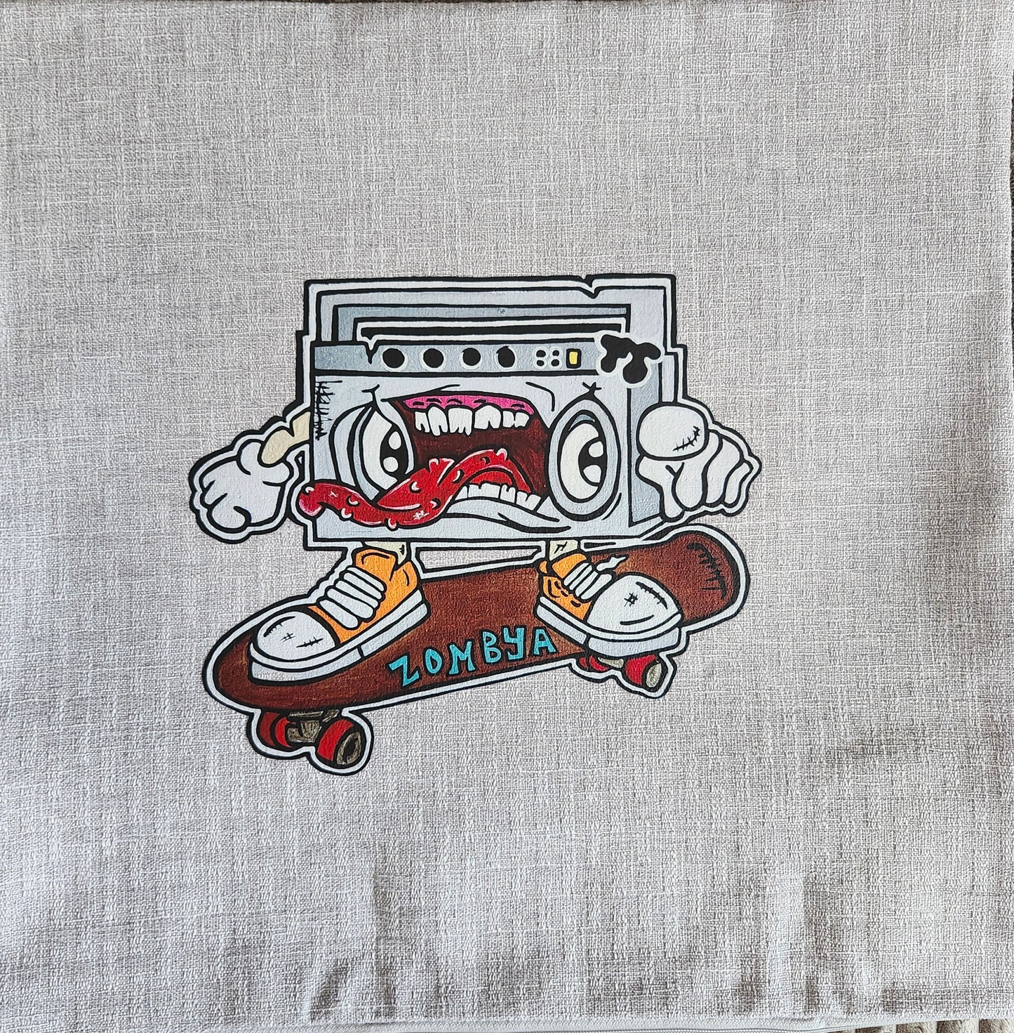 Housse à coussin Gris pale Radio