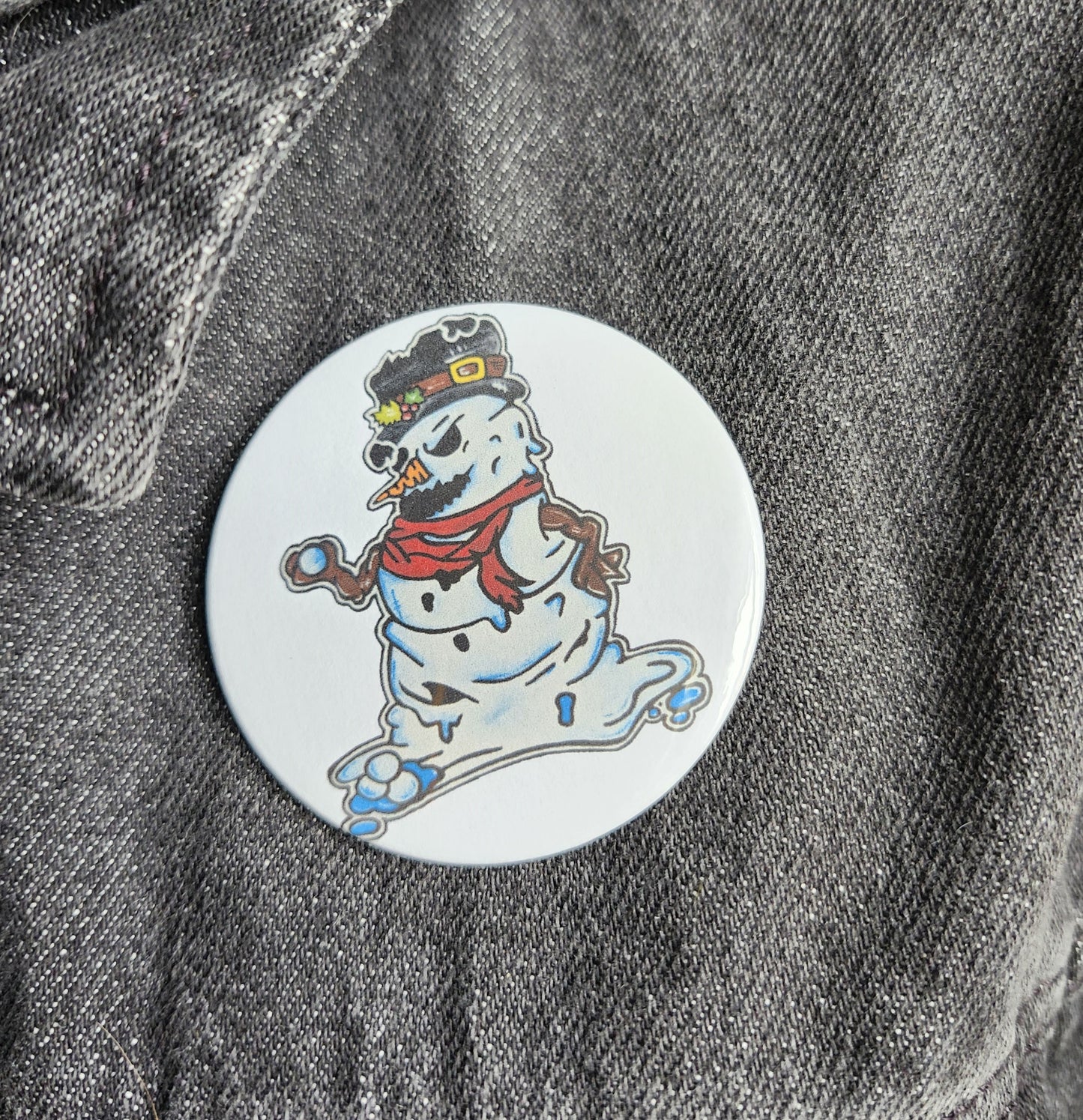 Macaron Bonhomme de neige fond blanc