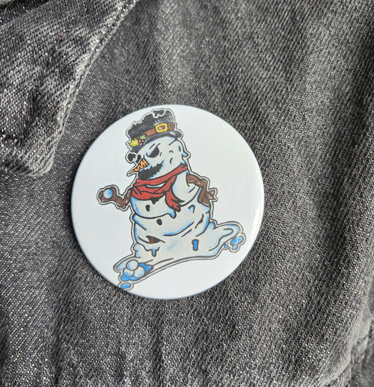 Macaron Bonhomme de neige fond blanc