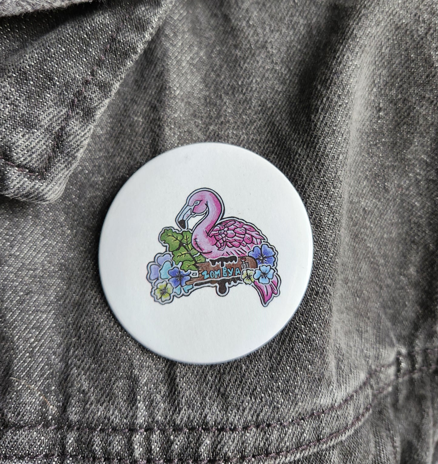 Macaron Flamant rose avec fond blanc