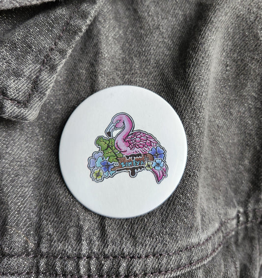 Macaron Flamant rose avec fond blanc