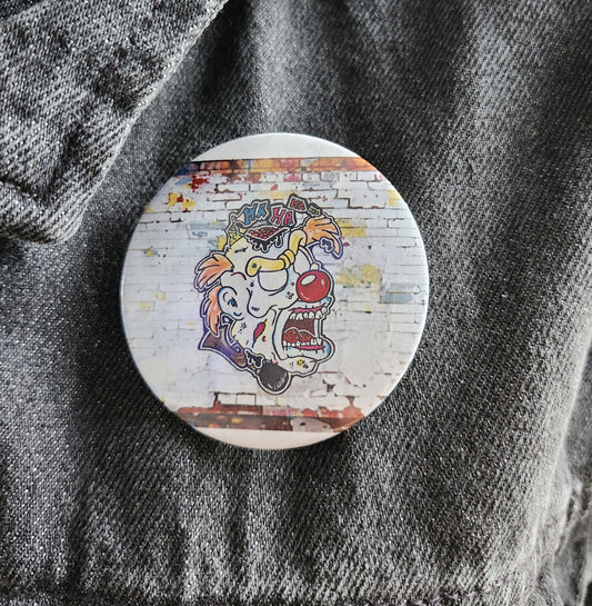 Macaron Clown avec fond de couleur