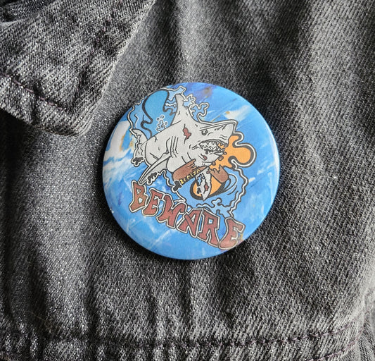 Macaron Requin avec fond de couleur