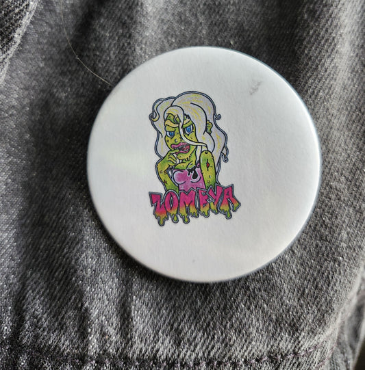 Macaron Girly zombie avec fond blanc