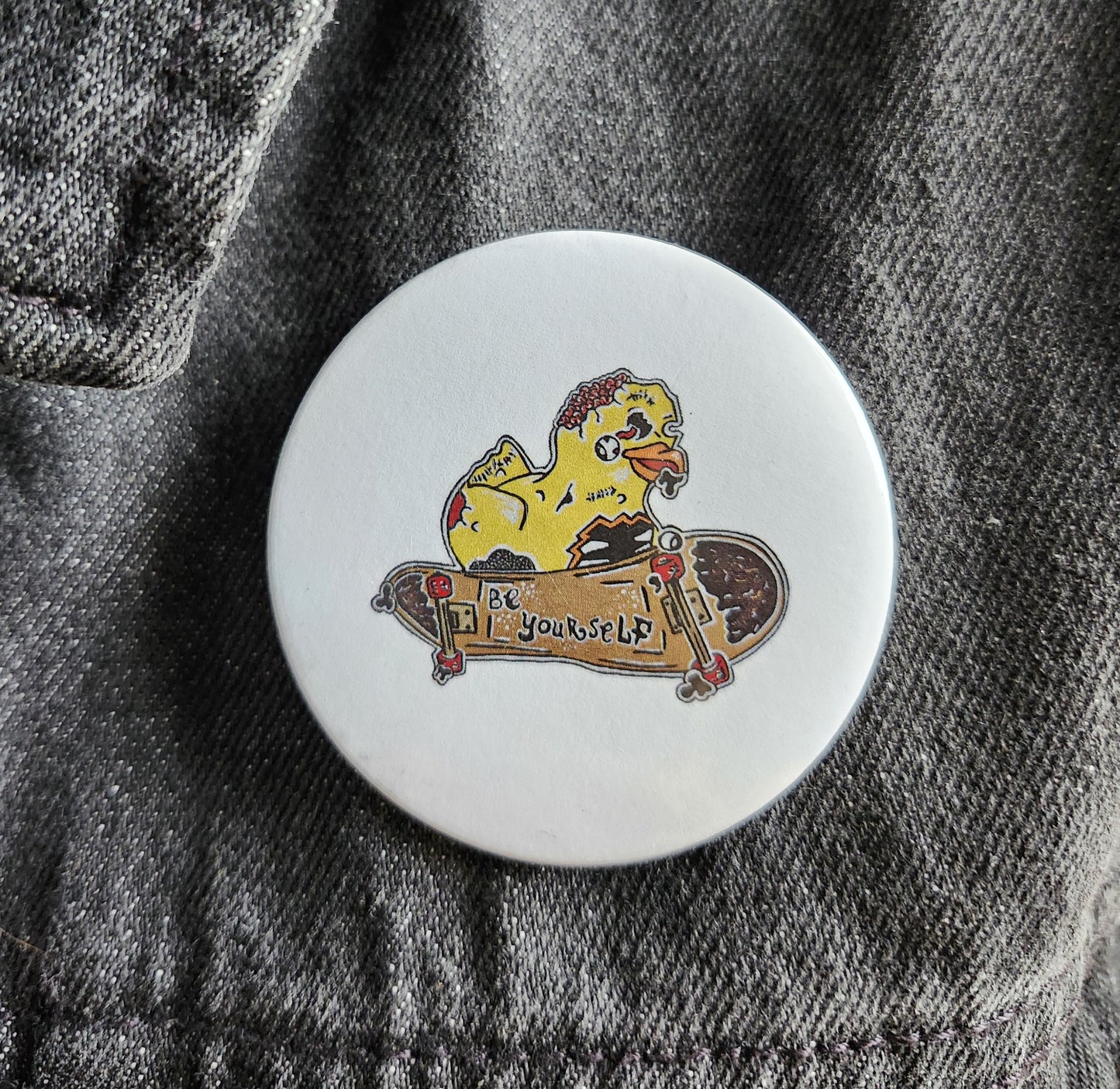 Macaron Canard zombie avec fond blanc