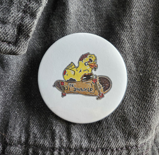 Macaron Canard zombie avec fond blanc