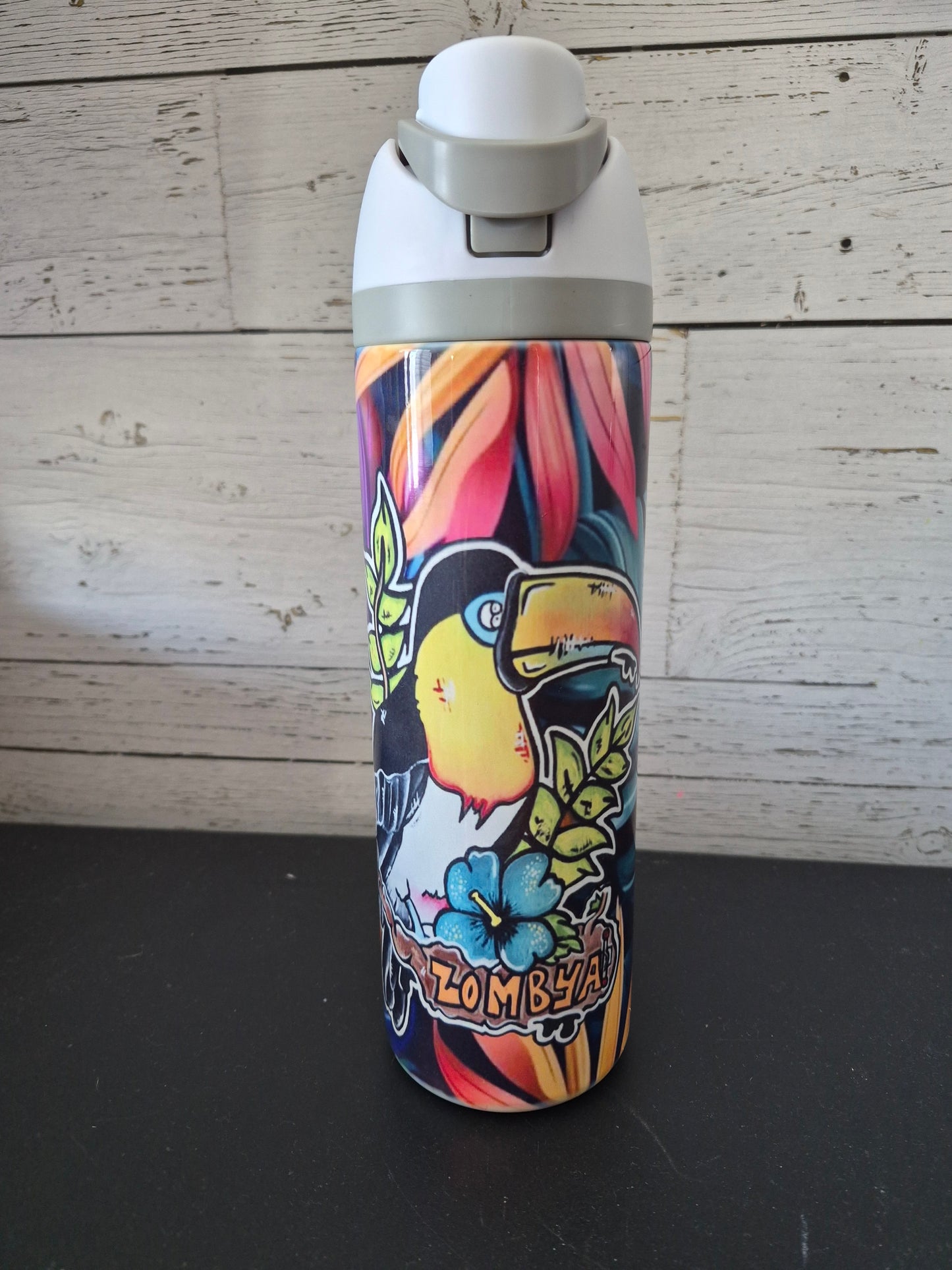 Gourde 40 oz Flamant rose