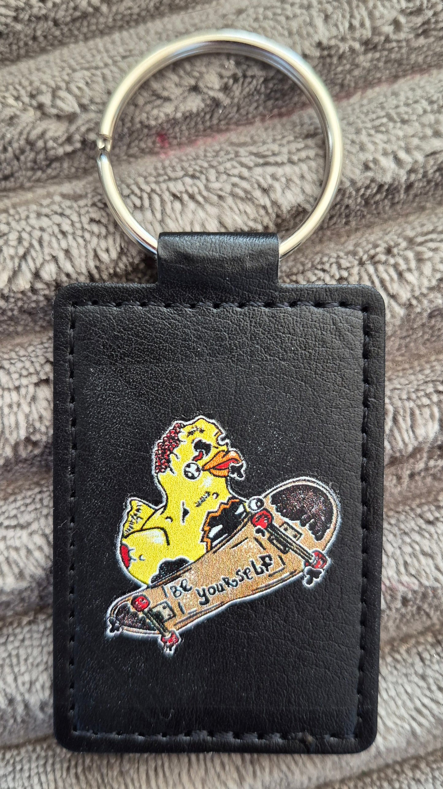 Porte clé en cuir Canard zombie