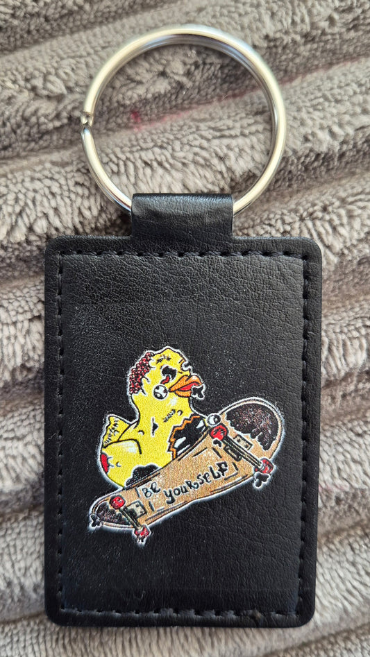 Porte clé en cuir Canard zombie