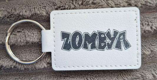 Porte clé en cuir Zombya noir