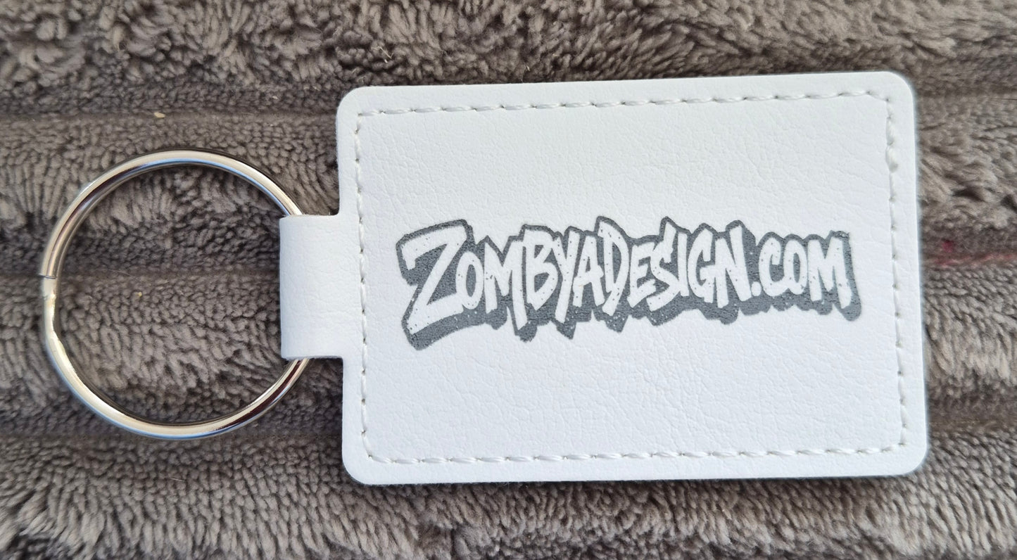 Porte clé en cuir Zombya noir