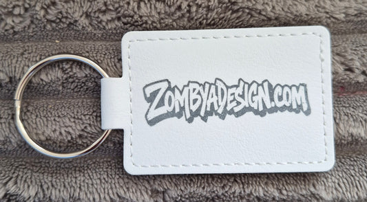 Porte clé en cuir Zombya noir