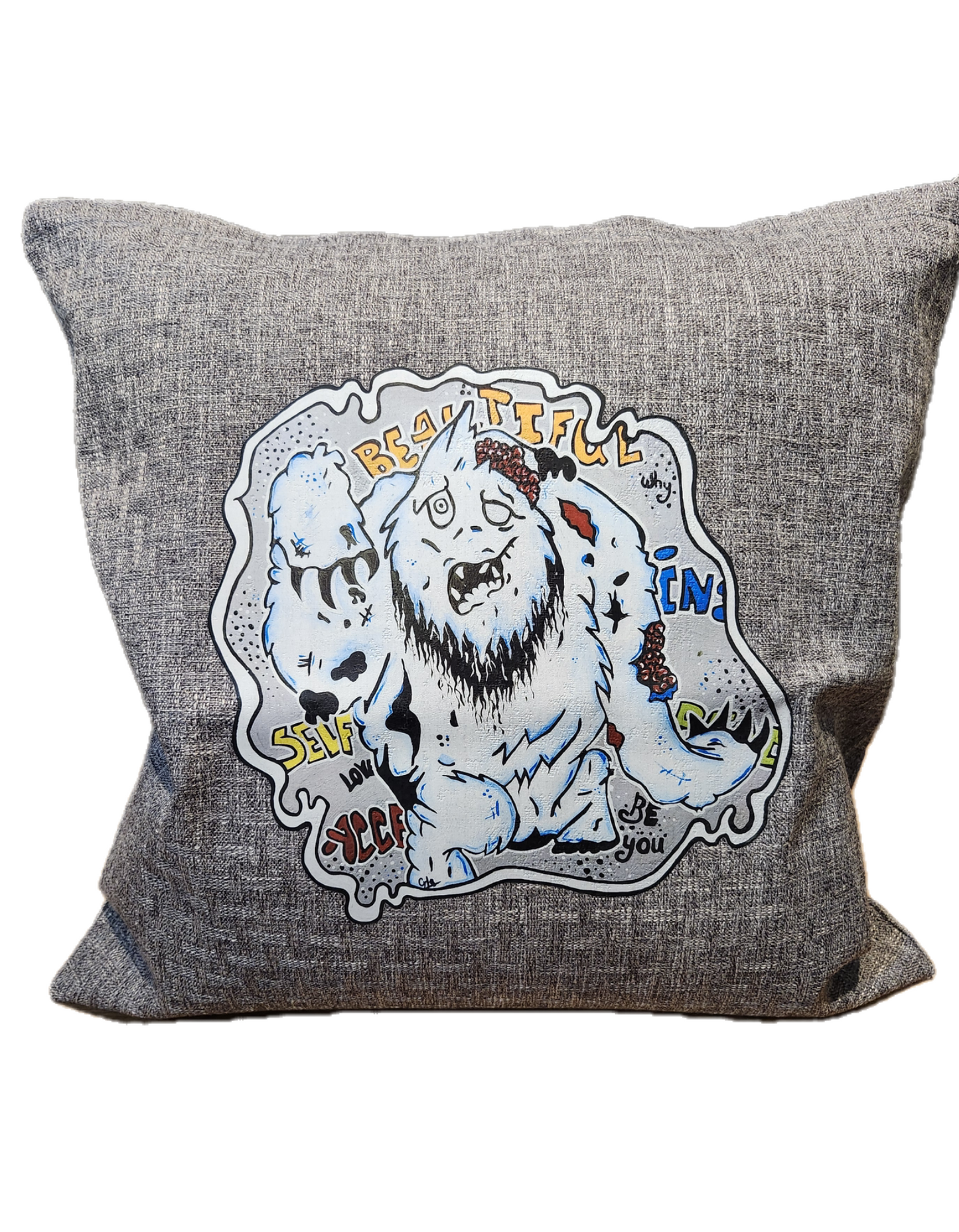 Housse coussin yeti