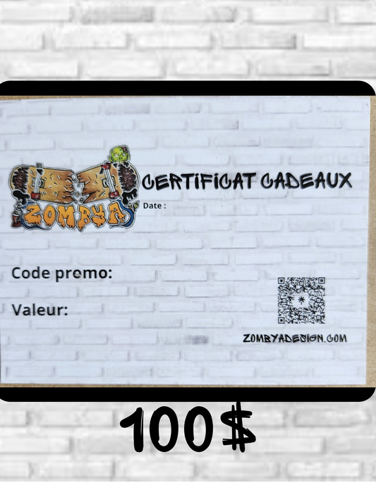 Certificat cadeaux 100$