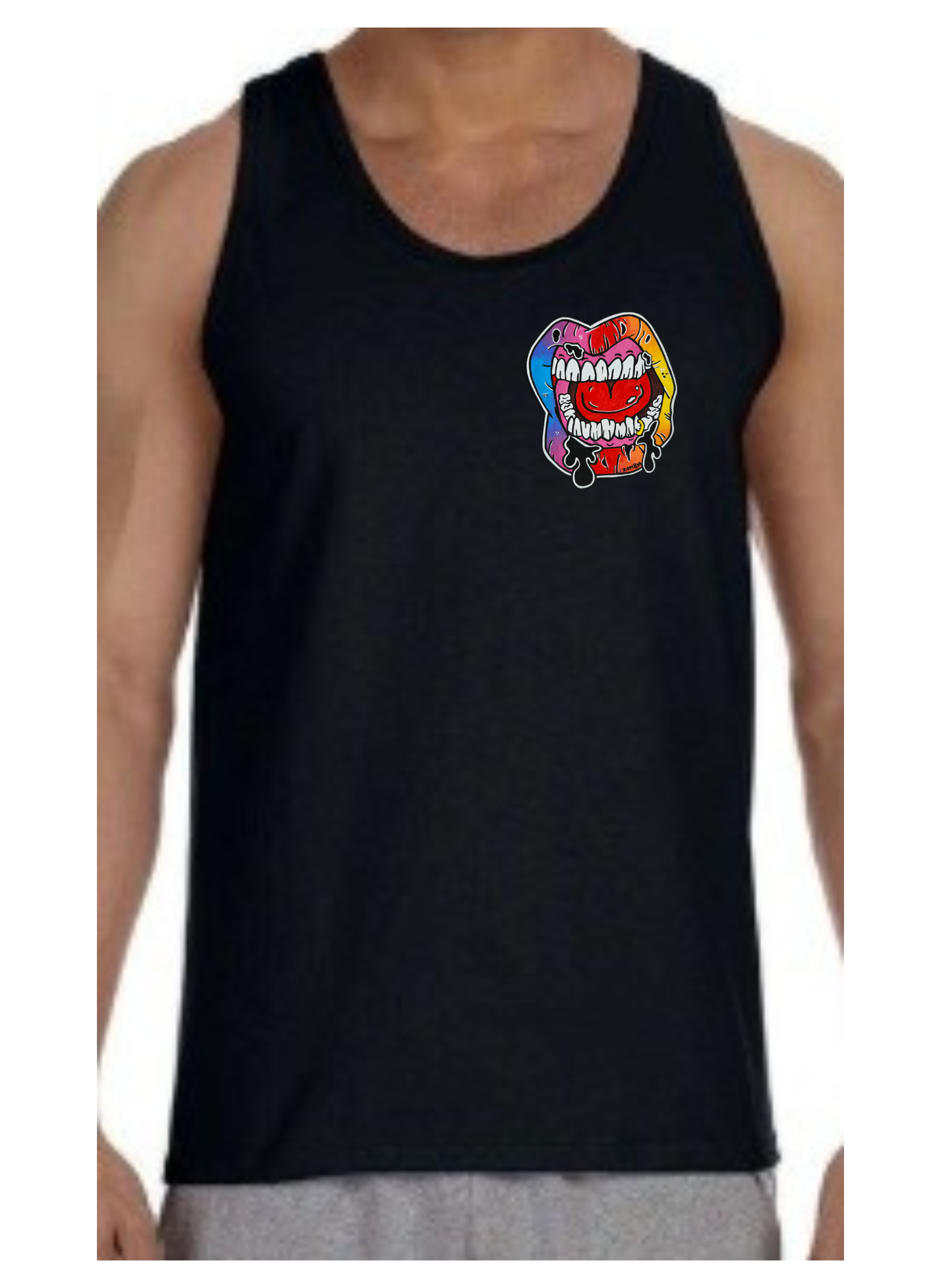 Camisole homme Lèvre multicolore