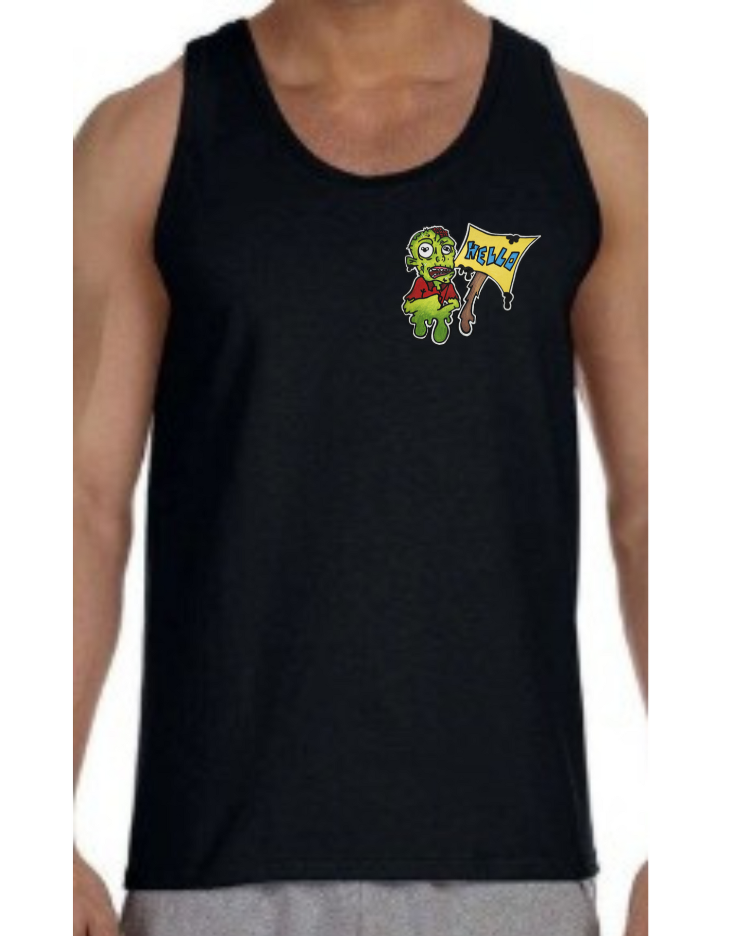Camisole homme Zombie hello