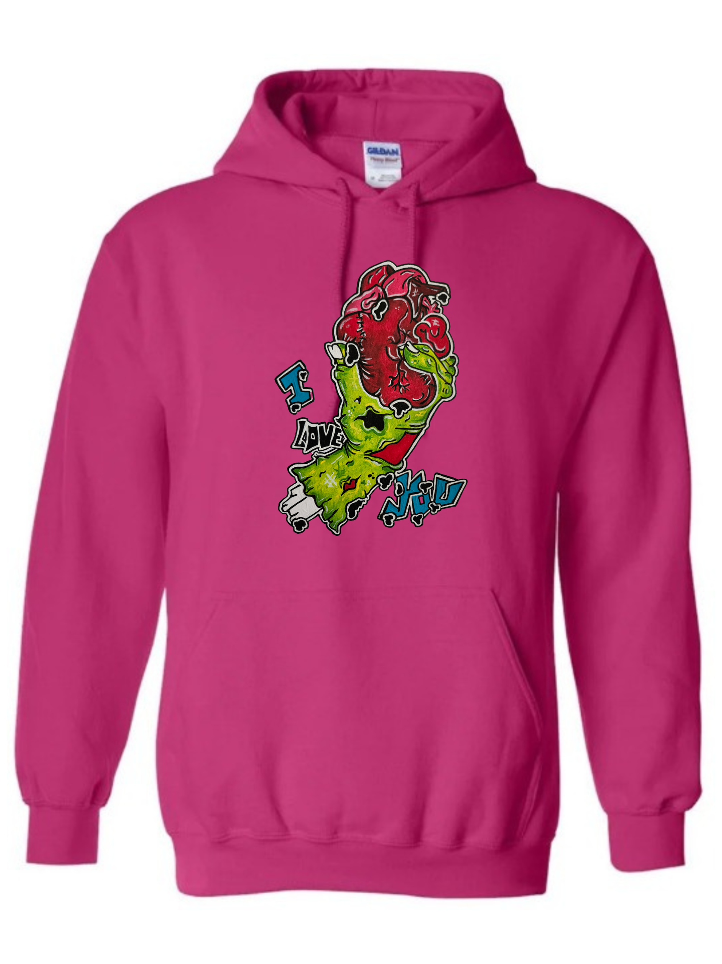 Hoodies enfant Main zombie coeur I love you
