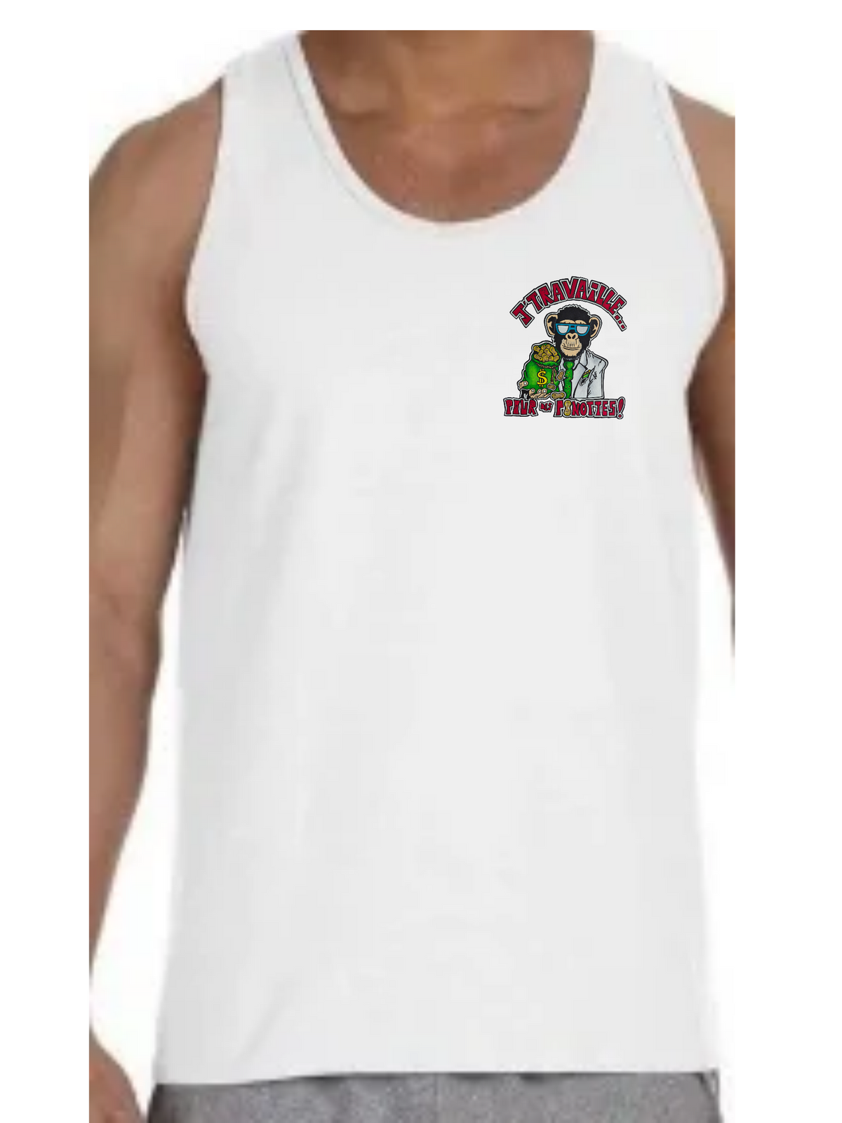 Camisole homme J'travaille pour des peanuts
