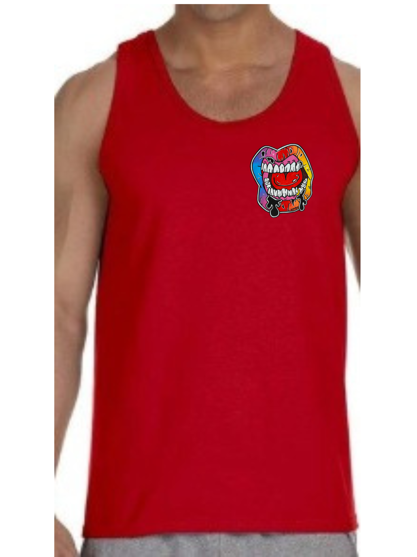 Camisole homme Lèvre multicolore