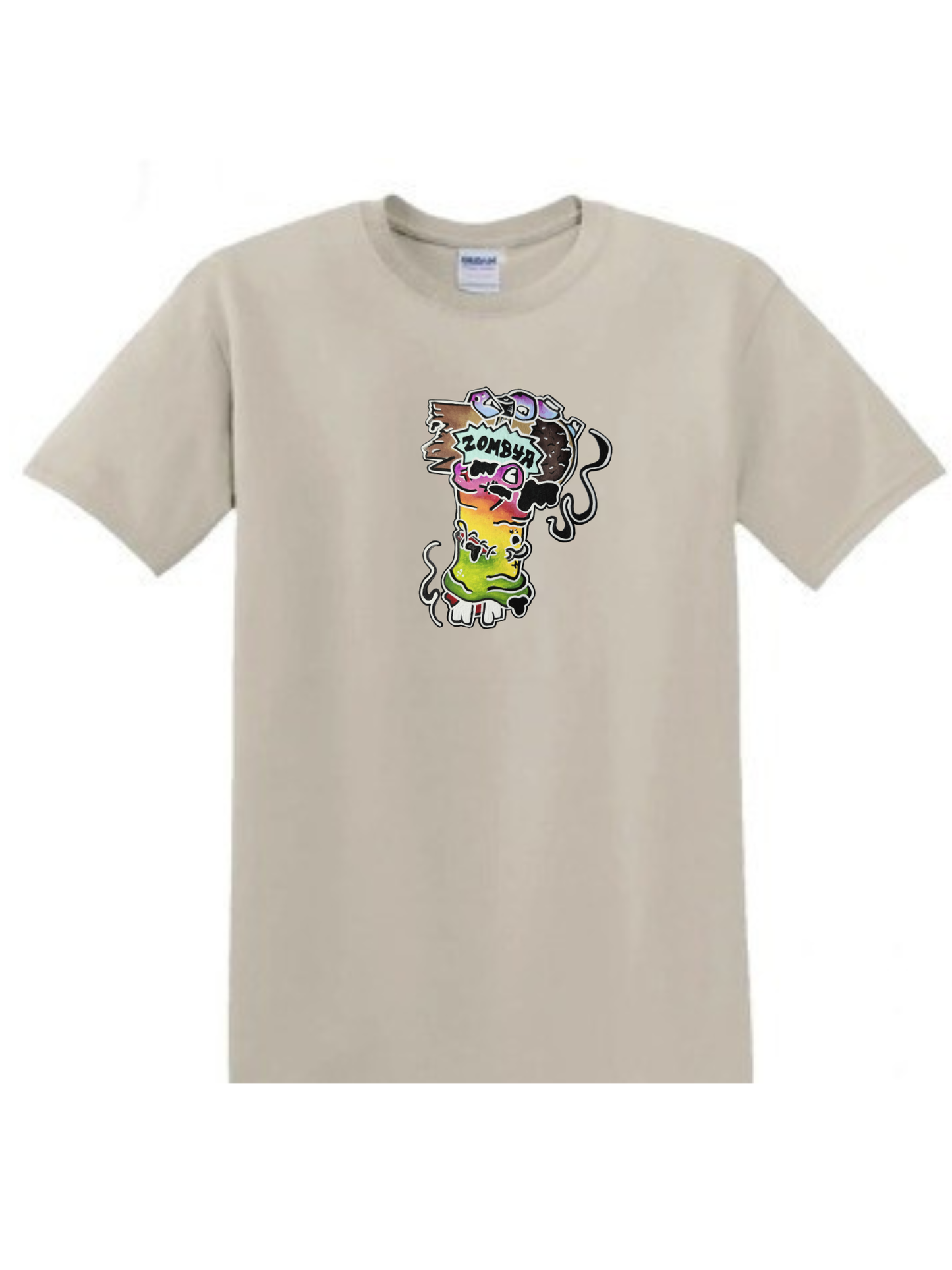 T-shirt Main zombie multicolore