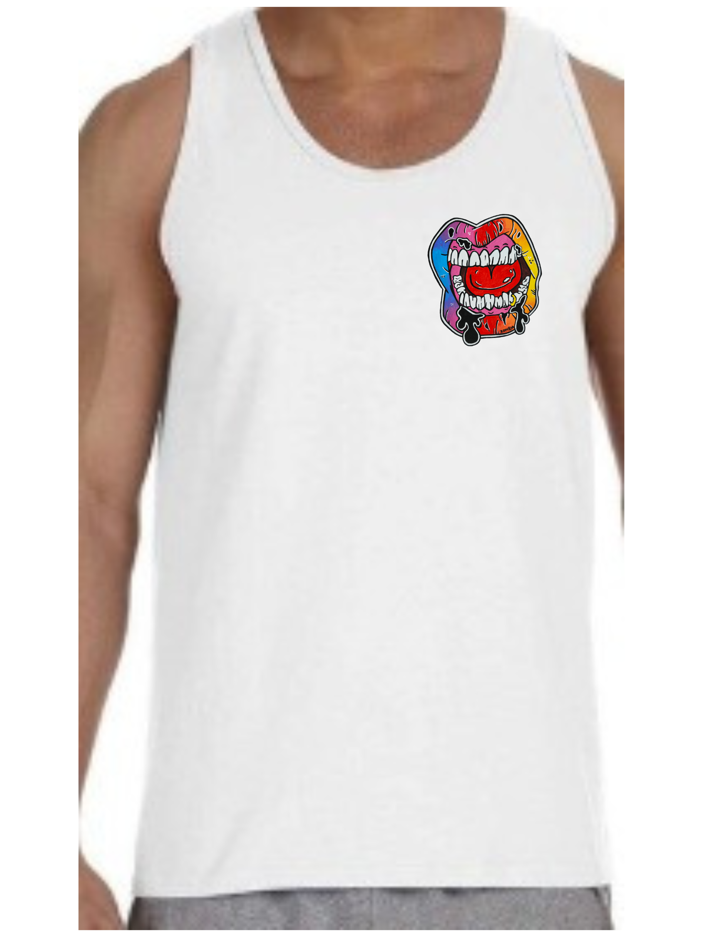 Camisole homme Lèvre multicolore