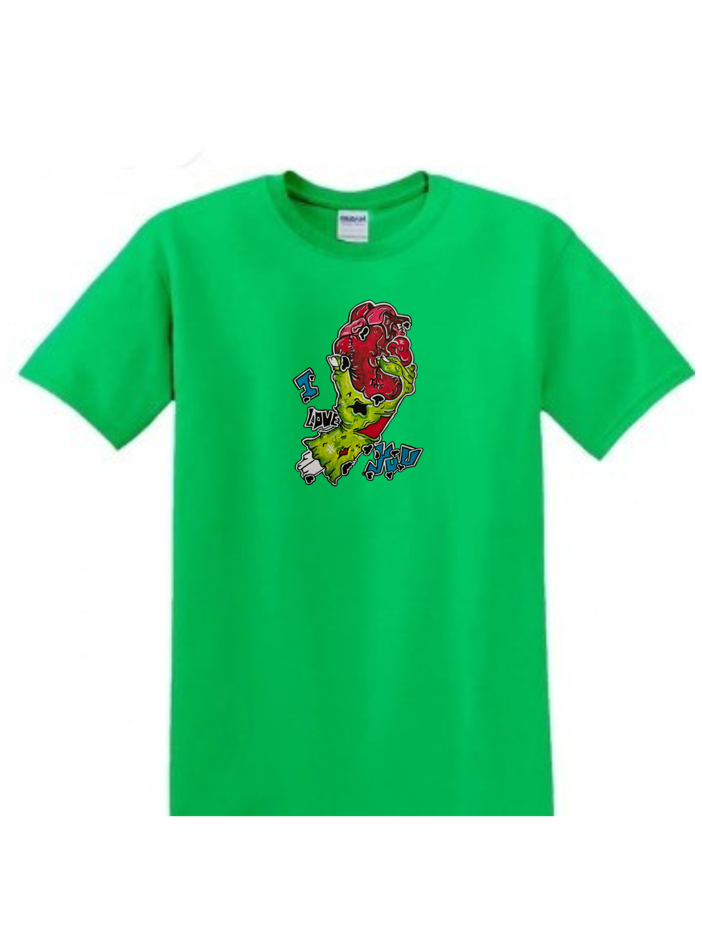 T-shirt Main zombie coeur I love you