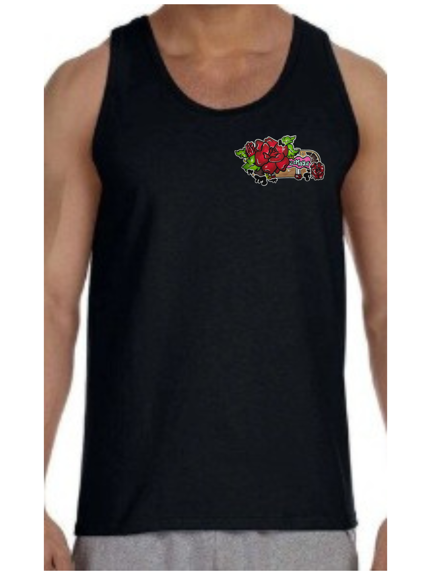 Camisole homme Skate fleur