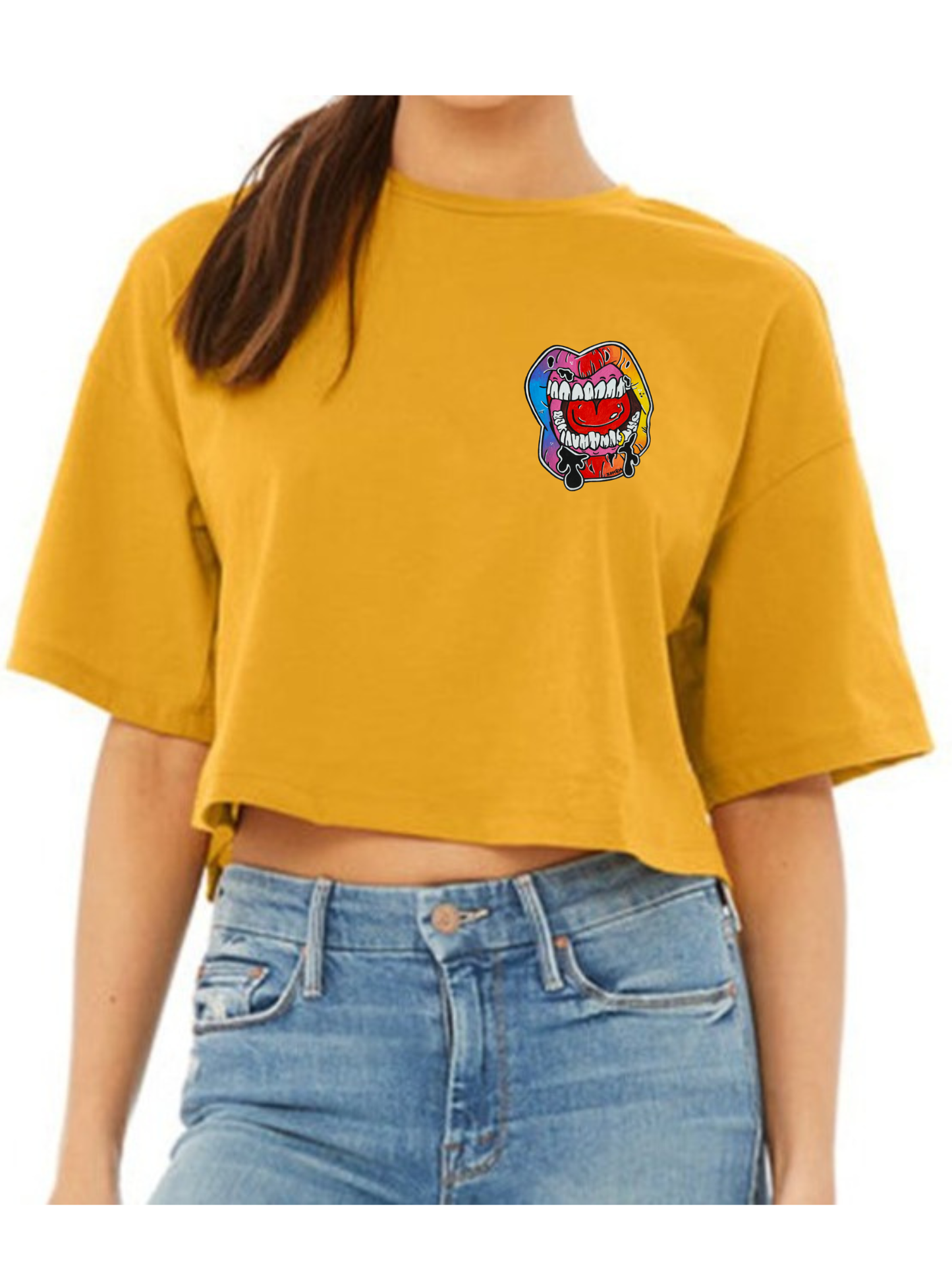 Crop top Lèvre multicolore
