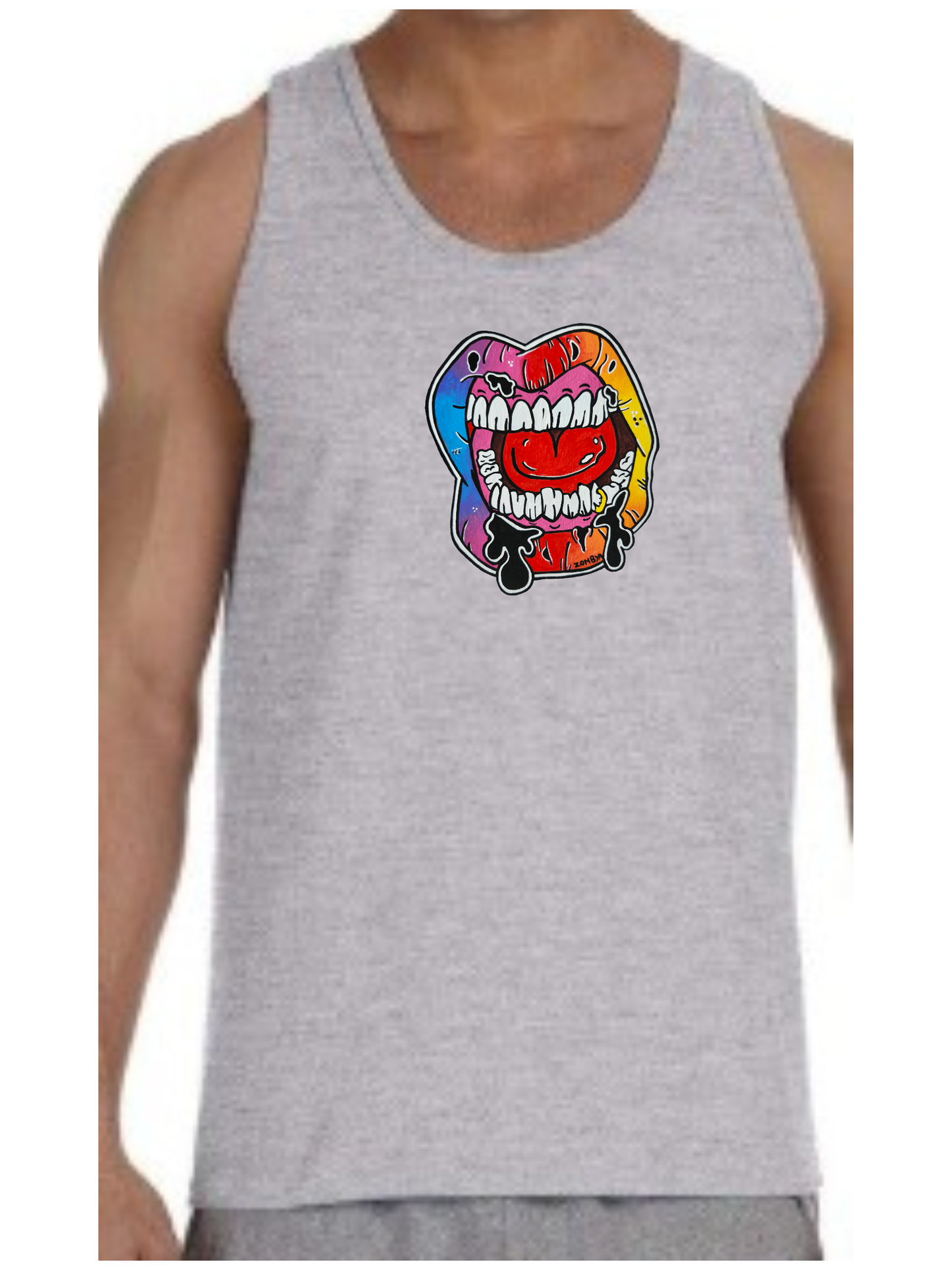 Camisole homme Lèvre multicolore
