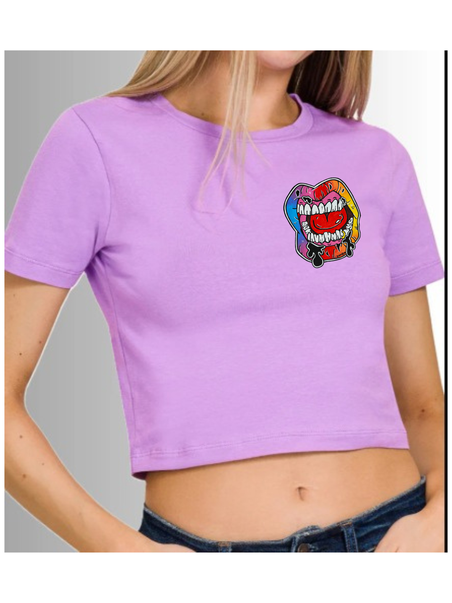 Crop top Lèvre multicolore