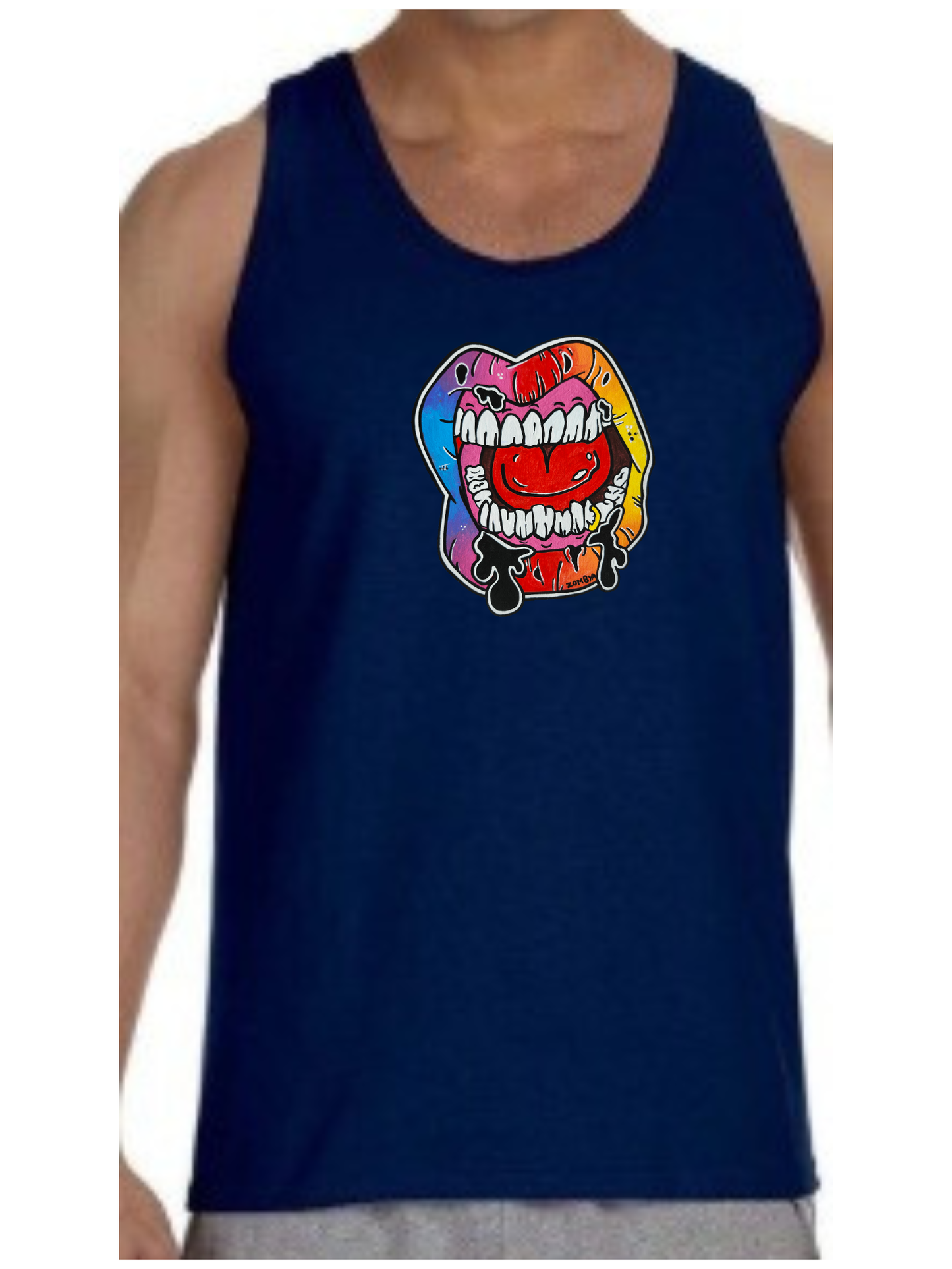 Camisole homme Lèvre multicolore