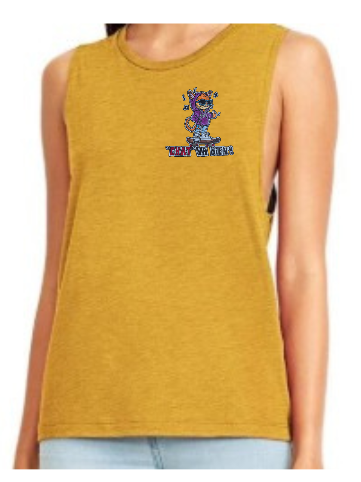 Camisole femme festival muscle Chat va bien