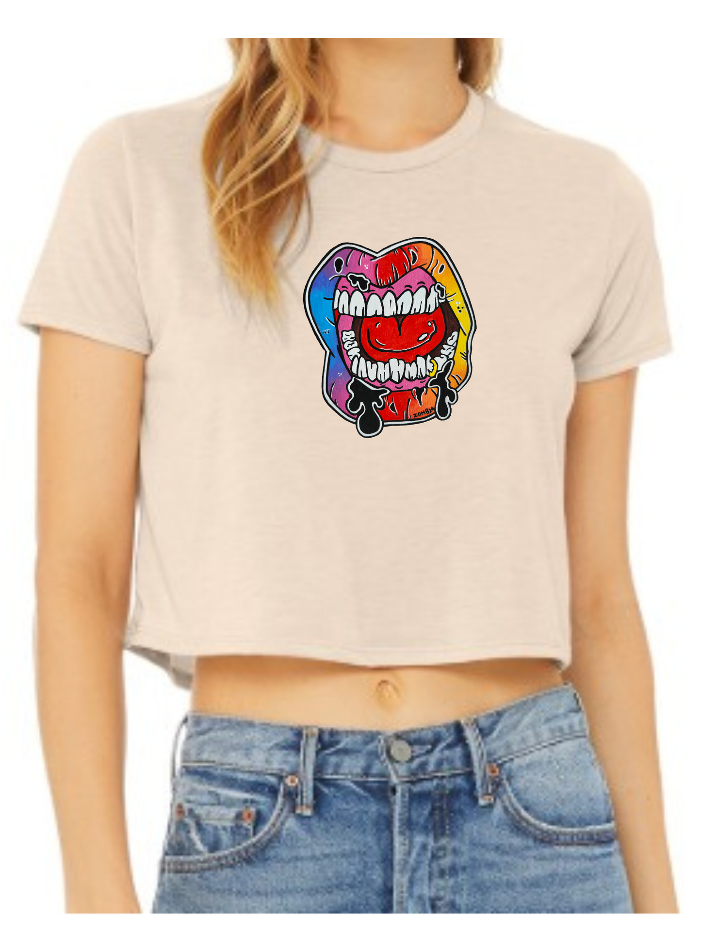 Crop top Lèvre multicolore