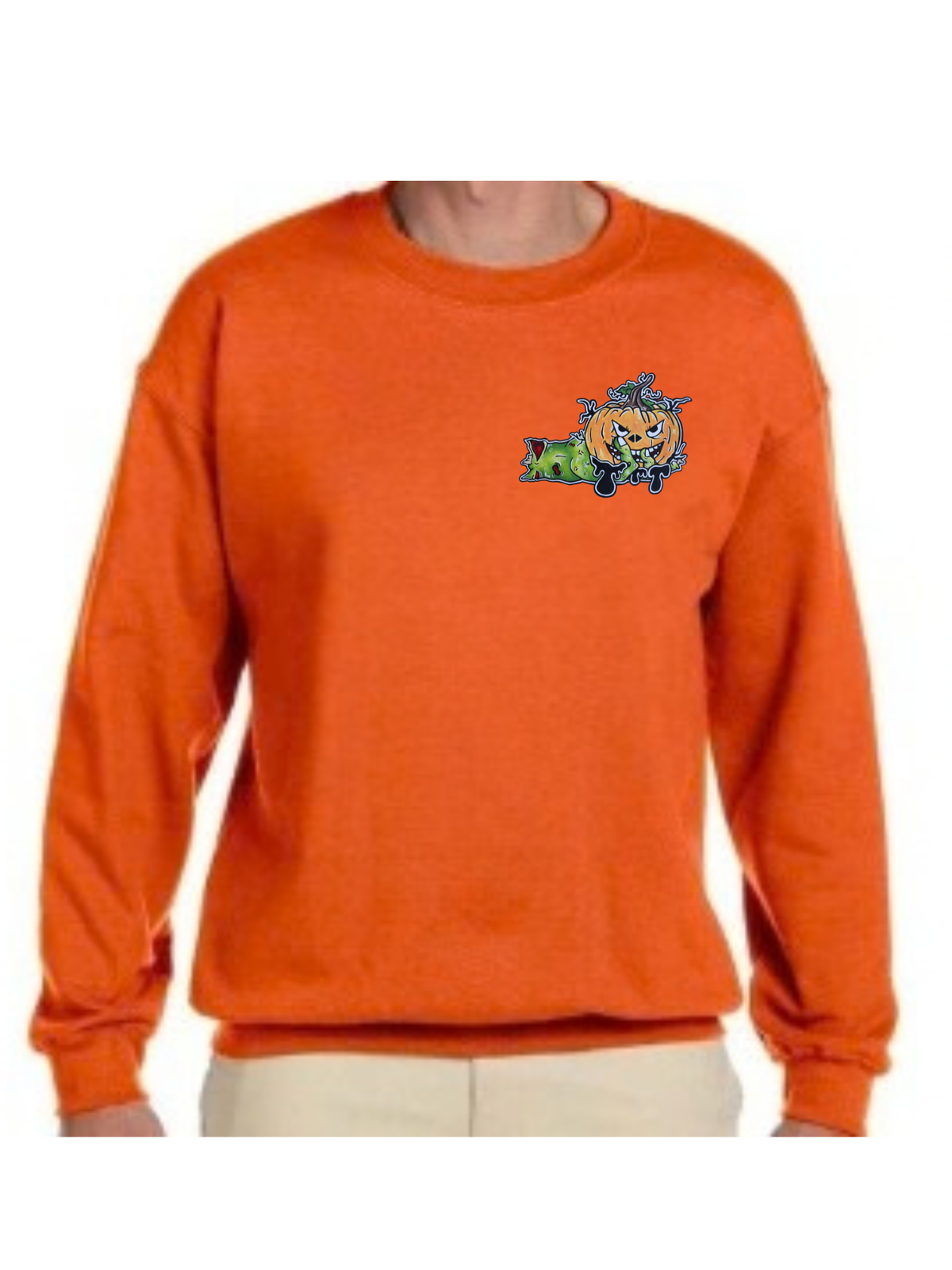Crewneck Main zombie citrouille