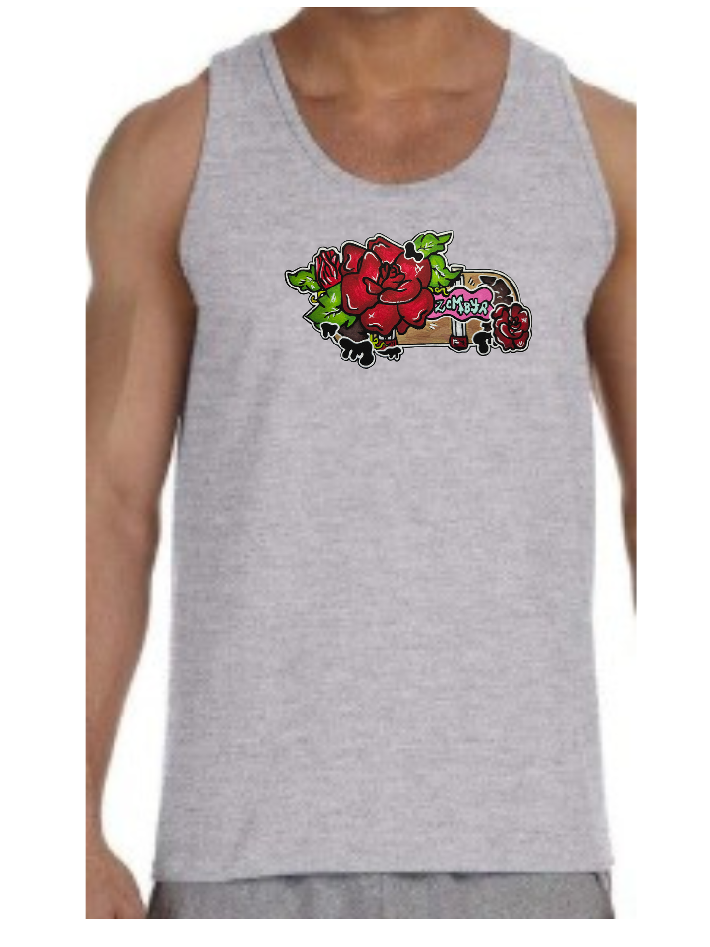 Camisole homme Skate fleur