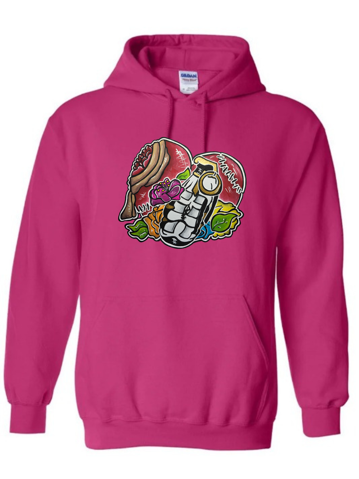 Hoodies Coeur grenade