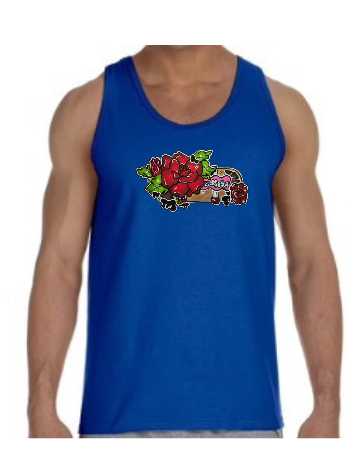 Camisole homme Skate fleur