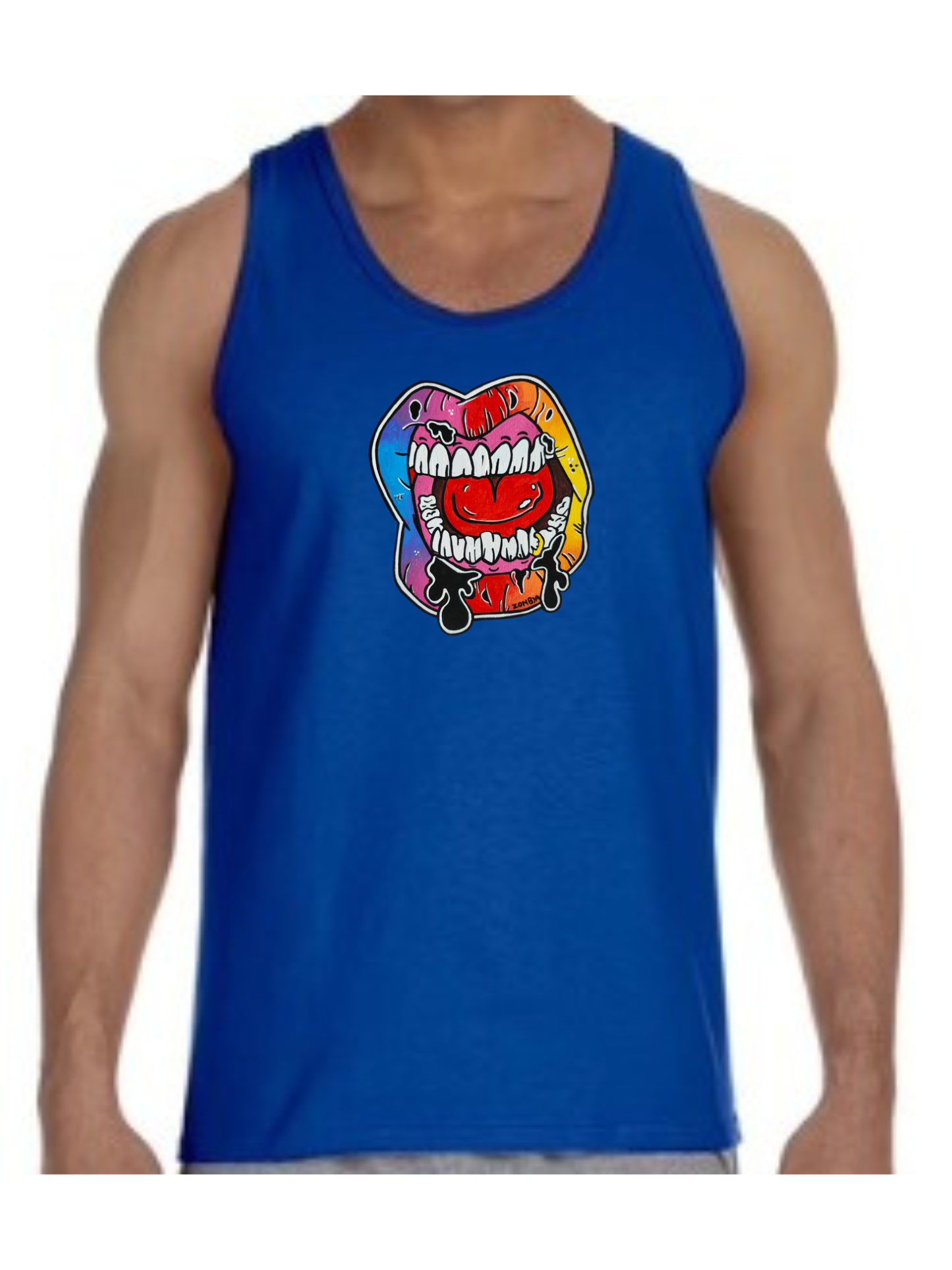 Camisole homme Lèvre multicolore