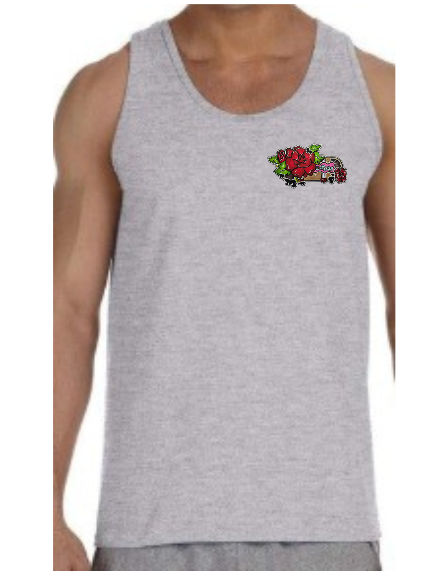 Camisole homme Skate fleur