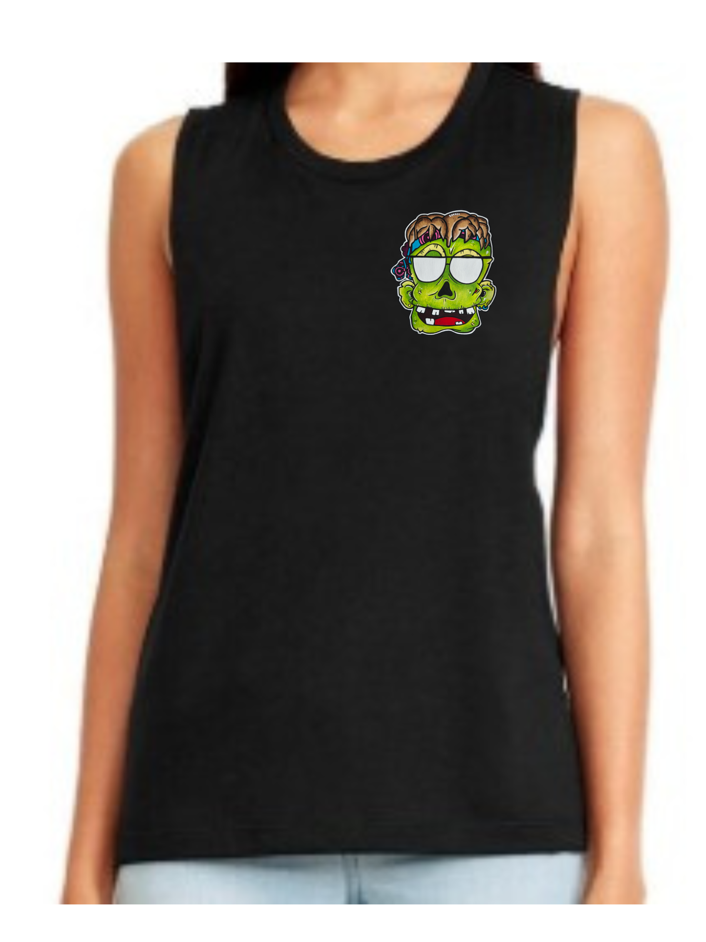 Camisole femme festival  muscle Zombie lunette de soleil